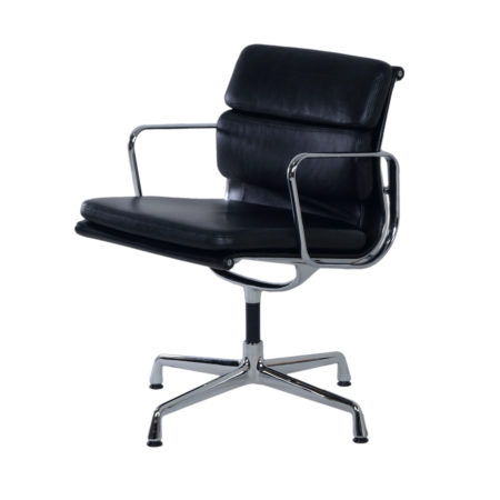 Zwarte EA 208 Bureaustoel van Charles & Ray Eames voor Vitra, 2000