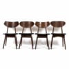 Teakhouten Eetkamerstoelen van Van Os, 1950s – Set van 4