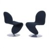 System 123 Stoelen van Verner Panton voor Fritz Hansen, 1970s – Set van 2 in Rode Stof