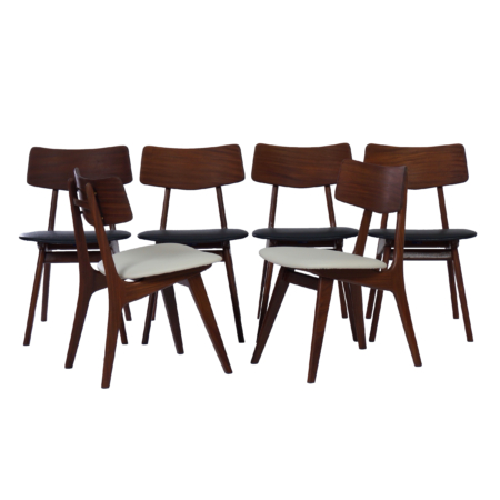 Eetkamerstoelen van Louis van Teeffelen voor Wébé, 1960s - Set van 6 Stavanger Stoelen