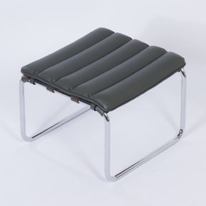 MR40 Lounge Stoel met Hocker van Mies van der Rohe voor Knoll, 2000s – Bauhaus Design, Leder