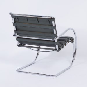 MR40 Lounge Stoel met Hocker van Mies van der Rohe voor Knoll, 2000s – Bauhaus Design, Leder