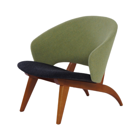 Organische Fauteuil van Theo Ruth voor Artifort, 1950s – Opnieuw Gestoffeerd.