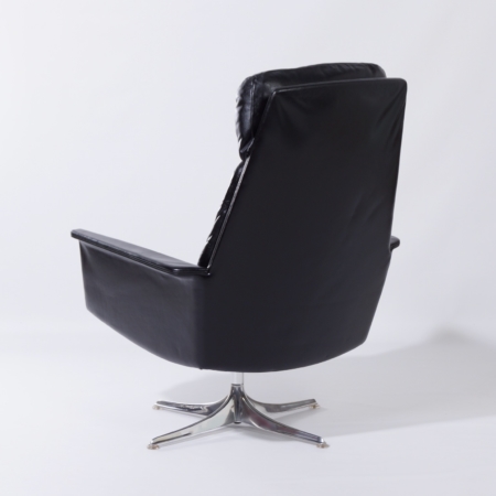 Sedia Fauteuil van Horst Brüning voor Cor, 1960s &#8211; Zwart Leder