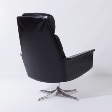 Sedia Fauteuil van Horst Brüning voor Cor, 1960s &#8211; Zwart Leder