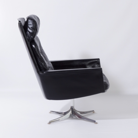 Sedia Fauteuil van Horst Brüning voor Cor, 1960s &#8211; Zwart Leder