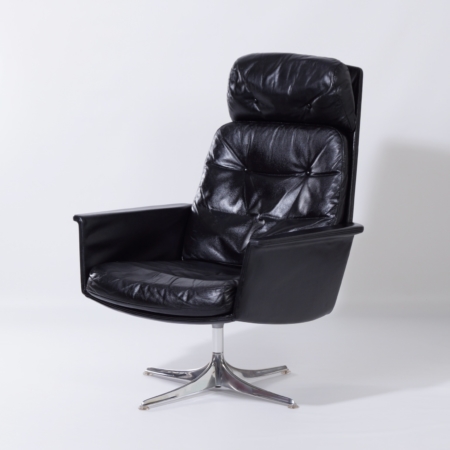 Sedia Fauteuil van Horst Brüning voor Cor, 1960s &#8211; Zwart Leder