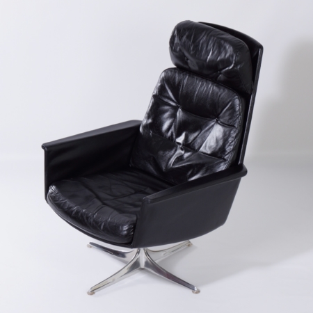 Sedia Fauteuil van Horst Brüning voor Cor, 1960s &#8211; Zwart Leder