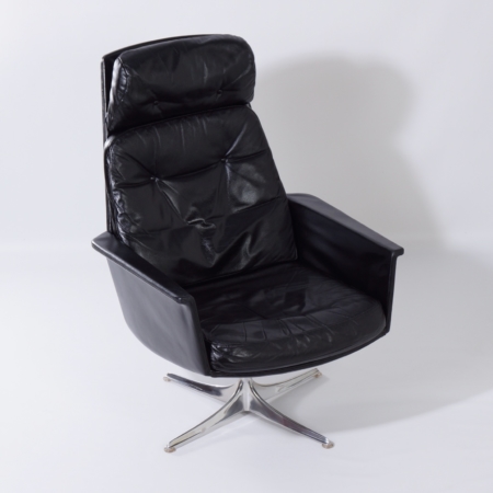 Sedia Fauteuil van Horst Brüning voor Cor, 1960s &#8211; Zwart Leder