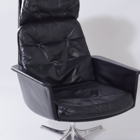 Sedia Fauteuil van Horst Brüning voor Cor, 1960s &#8211; Zwart Leder