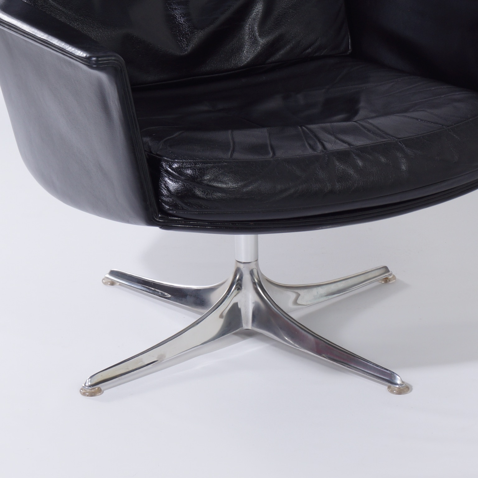 Sedia Fauteuil van Horst Brüning voor Cor, 1960s – Zwart Leder