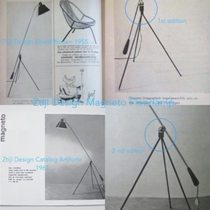 Magneto Vloerlamp van H. Fillekes voor Artiforte, 1950s &#8211; Zeldzame 1e Editie
