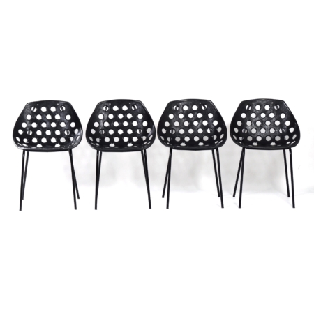 Deauville Stoelen F320 van Pierre Guariche voor Meurop, 1960s - Set van 4