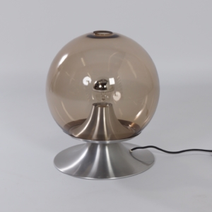 Tafellamp Droomeiland Tafellamp van Raak Amsterdam, 1960 &#8211; Grote Versie in Rookglas
