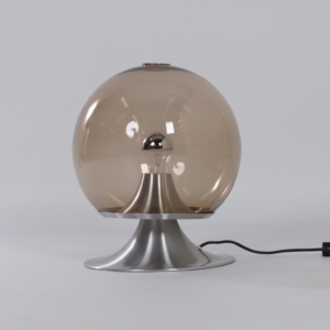 Tafellamp Droomeiland Tafellamp van Raak Amsterdam, 1960 &#8211; Grote Versie in Rookglas