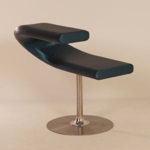 Innovation C Stoel van Fredrik Mattson voor Blå Station, 2000s &#8211; Blauwe Satijn Stof