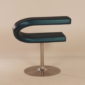 Innovation C Stoel van Fredrik Mattson voor Blå Station, 2000s &#8211; Blauwe Satijn Stof
