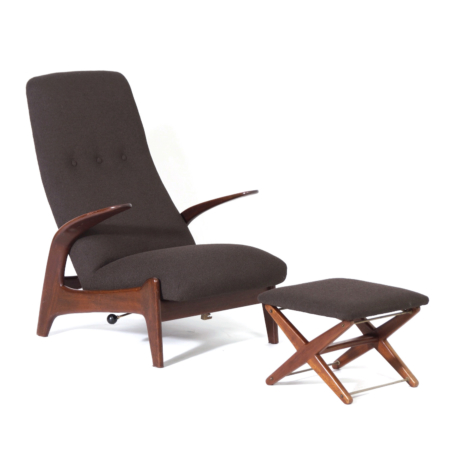 Fauteuil met Hocker van Rastad & Relling voor Gimson & Slater, '60s - Rock 'n Rest