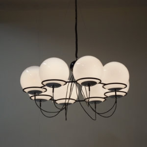 Saturnus Kroonluchter met Ochtendnevels van Raak, 1970s &#8211; 120 cm