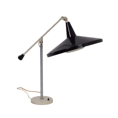 Panama Bureaulamp 5350 van Wim Rietveld voor Gispen, 1956 - Zwart