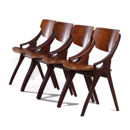 Teak Eetkamerstoelen van Hovmand Olsen voor Mogens Kold, 1960s – Set van 4