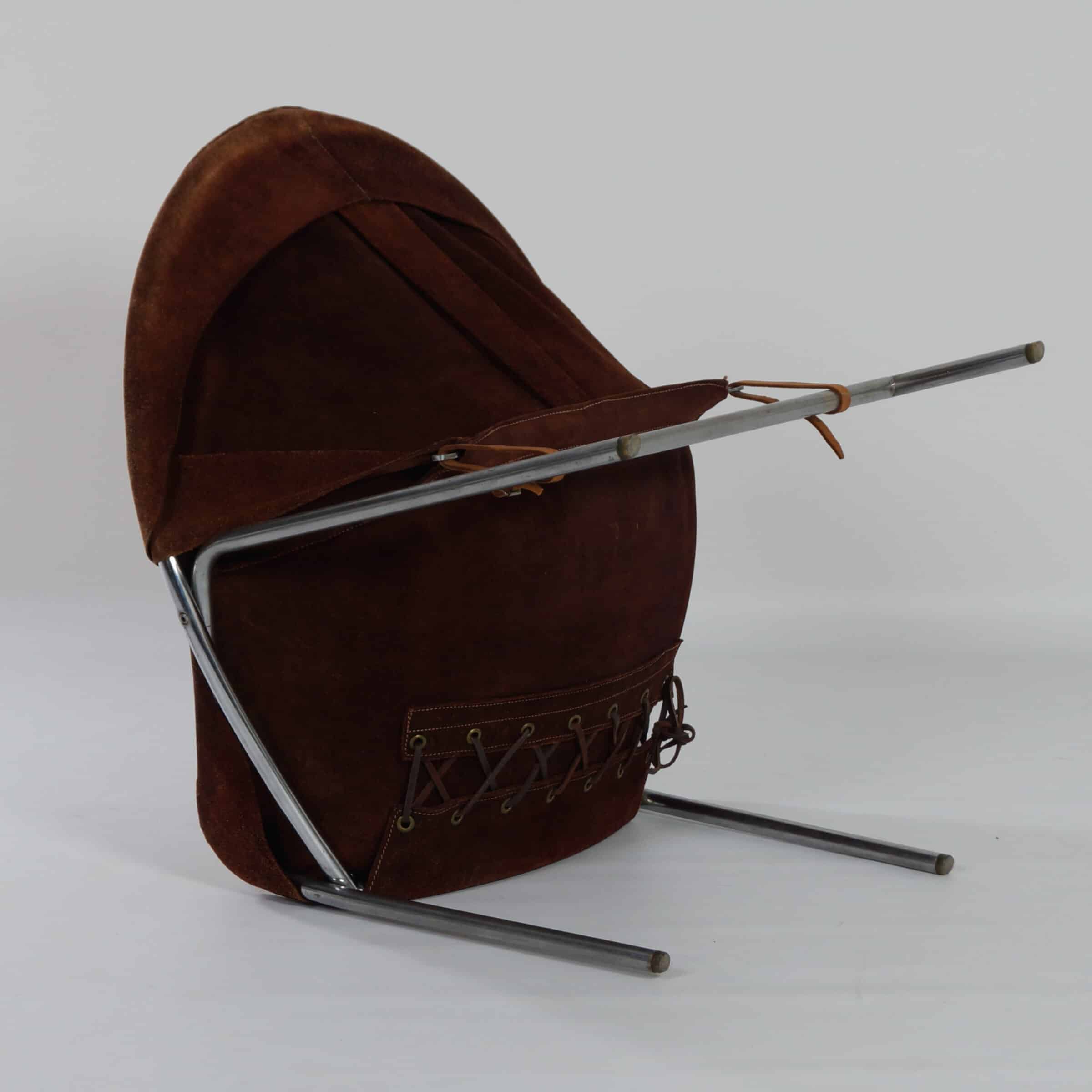 Deense Sling Stoel van Erik Ole Jørgensen voor Bovirke, 1953’s | Bruin Suède