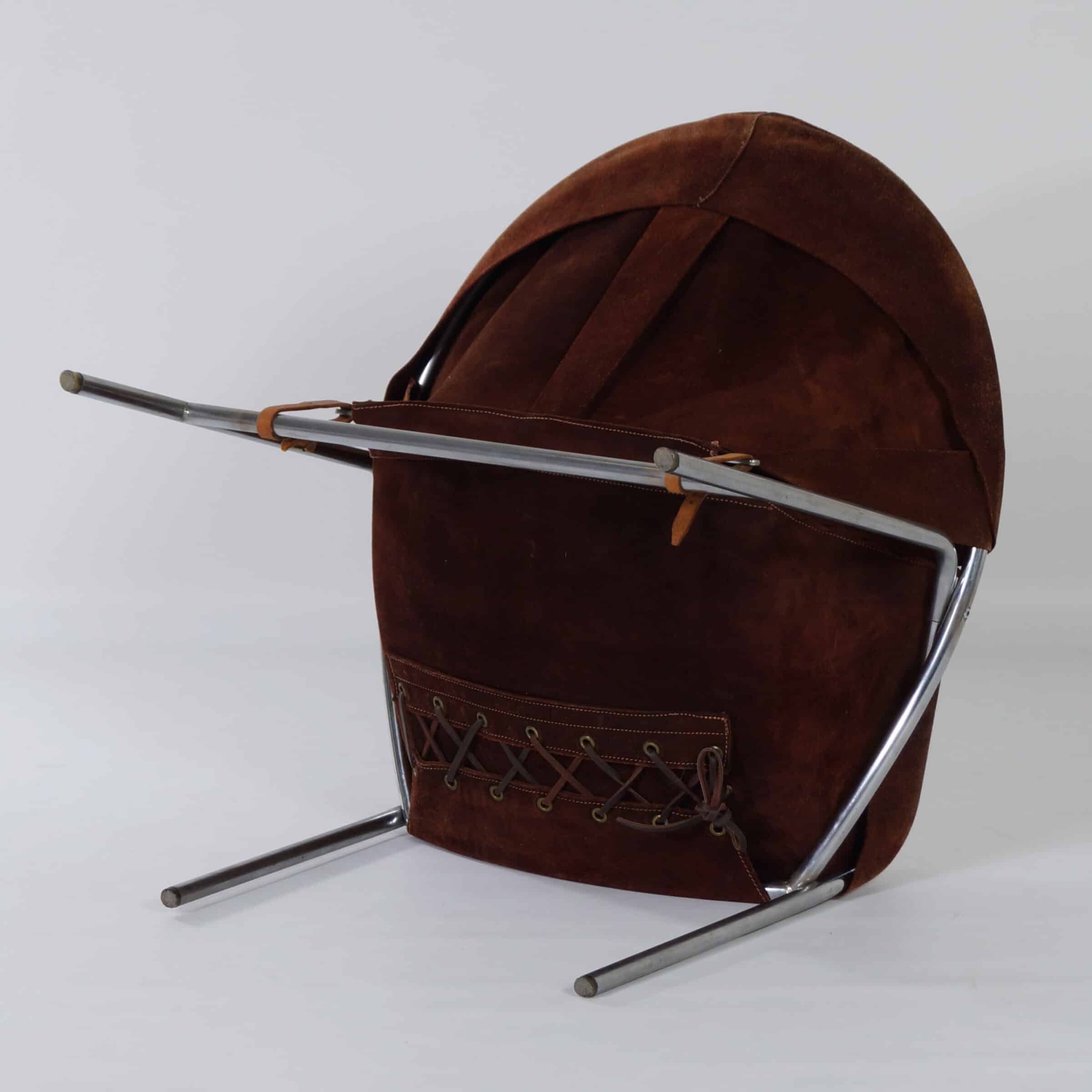 Deense Sling Stoel van Erik Ole Jørgensen voor Bovirke, 1953’s | Bruin Suède