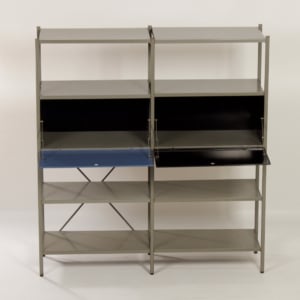 Model 663 Kast van Wim Rietveld voor Gispen, 1950s (4) &#8211; Zwart en Blauw
