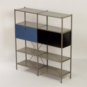 Model 663 Kast van Wim Rietveld voor Gispen, 1950s (4) &#8211; Zwart en Blauw