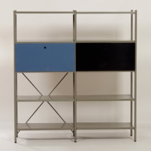 Model 663 Kast van Wim Rietveld voor Gispen, 1950s (4) &#8211; Zwart en Blauw
