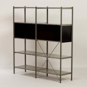 Model 663 Kast van Wim Rietveld voor Gispen, 1950s (4) &#8211; Zwart en Blauw
