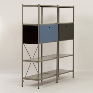 Model 663 Kast van Wim Rietveld voor Gispen, 1950s (4) &#8211; Zwart en Blauw