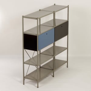 Model 663 Kast van Wim Rietveld voor Gispen, 1950s (4) &#8211; Zwart en Blauw