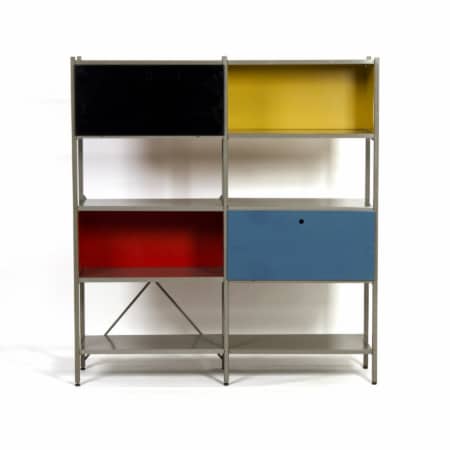 Model 663 Kast van Wim Rietveld voor Gispen, 1950s (1) - Geel, Zwart, Rood en Blauw