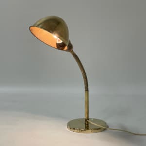 Gebronsd koperen Bureaulamp Model nr. 15 van H. Busquet voor Hala, 1930s