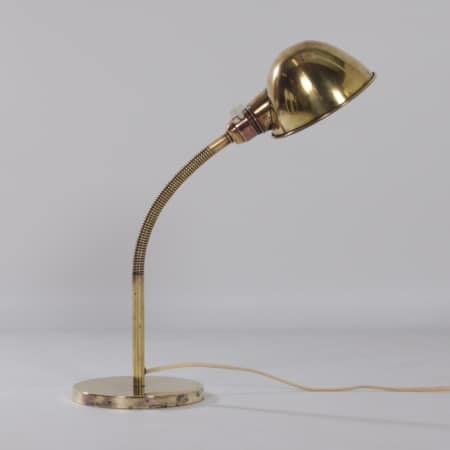 Gebronsd koperen Bureaulamp Model nr. 15 van H. Busquet voor Hala, 1930s