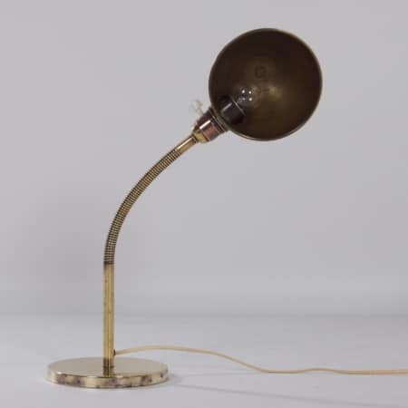 Gebronsd koperen Bureaulamp Model nr. 15 van H. Busquet voor Hala, 1930s