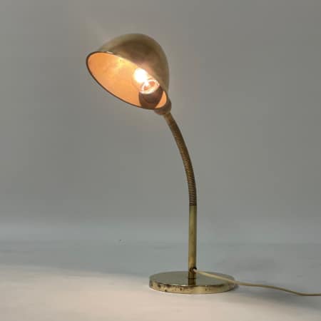 Gebronsd koperen Bureaulamp Model nr. 15 van H. Busquet voor Hala, 1930s