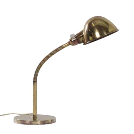 Gebronsd koperen Bureaulamp Model nr. 15 van H. Busquet voor Hala, 1930s