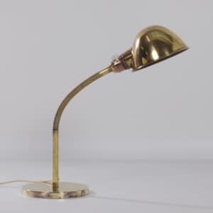 Gebronsd koperen Bureaulamp Model nr. 15 van H. Busquet voor Hala, 1930s