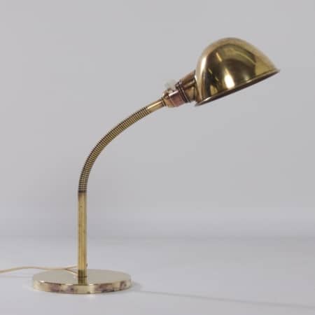 Gebronsd koperen Bureaulamp Model nr. 15 van H. Busquet voor Hala, 1930s