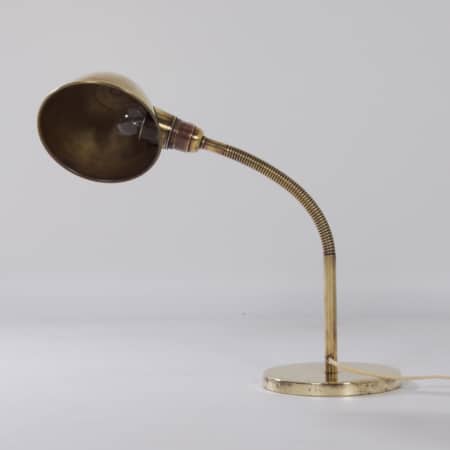 Gebronsd koperen Bureaulamp Model nr. 15 van H. Busquet voor Hala, 1930s