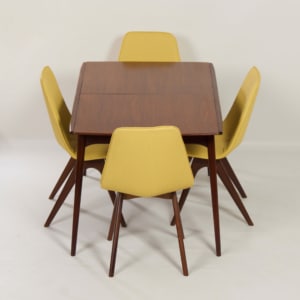Teakhouten Eetkamerstoelen van Van Os, 1950s &#8211; Set van 4