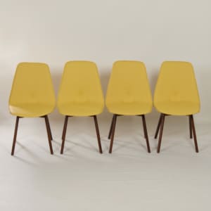 Teakhouten Eetkamerstoelen van Van Os, 1950s &#8211; Set van 4