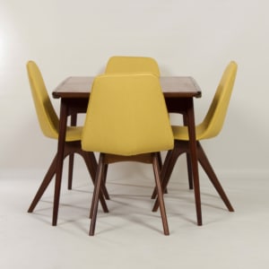 Teakhouten Eetkamerstoelen van Van Os, 1950s &#8211; Set van 4