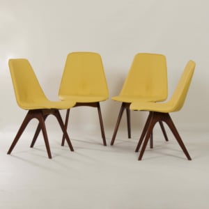 Teakhouten Eetkamerstoelen van Van Os, 1950s &#8211; Set van 4