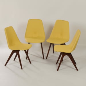 Teakhouten Eetkamerstoelen van Van Os, 1950s &#8211; Set van 4