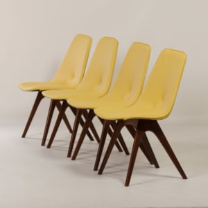 Teakhouten Eetkamerstoelen van Van Os, 1950s &#8211; Set van 4