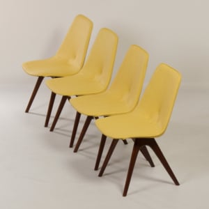 Teakhouten Eetkamerstoelen van Van Os, 1950s &#8211; Set van 4