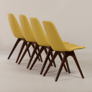 Teakhouten Eetkamerstoelen van Van Os, 1950s &#8211; Set van 4